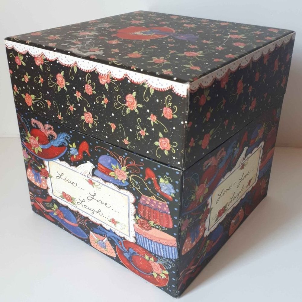 Bob's Boxes Red Hat Society Square Storage Box